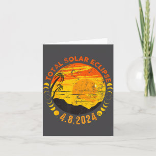 Carte Éclipse solaire totale rétro drôle