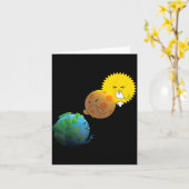Carte Éclipse totale avril 8 Solaire (Fleur jaune)