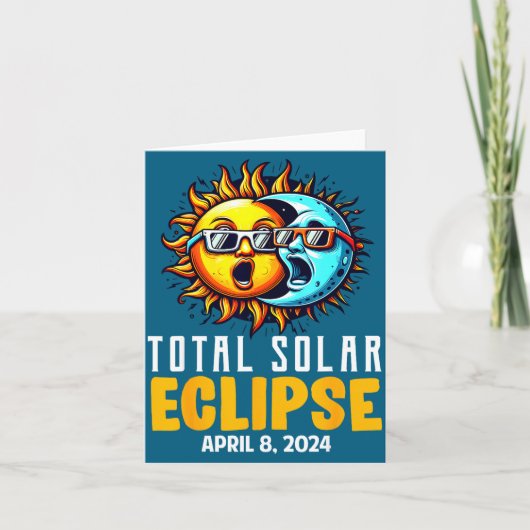 Carte Éclipse Totale de Soleil Mignonne Usa Soleil (Devant)