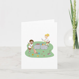 Carte Eco-Friendly Kids Cleaning Camping Recyclage