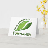 Carte Eco Friendly Surinamer. (Fleur jaune)