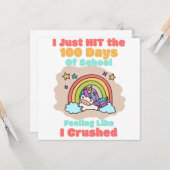 Carte École de 100 jours, je viens de frapper et écrasé  (Devant/Arrière en situation)