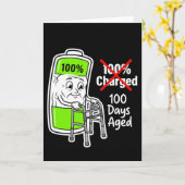 Carte École de batterie drôle âgée de 100 jours (Fleur jaune)