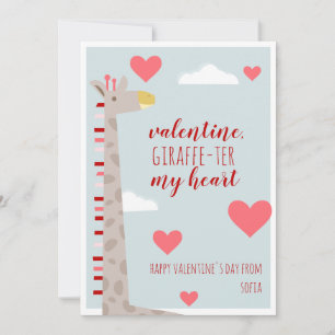 Carte École de cardiologie Giraffe Valentine