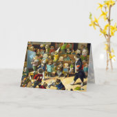 Carte : École de chien par Louis Wain (Fleur jaune)