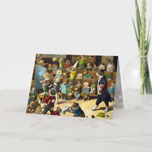 Carte : École de chien par Louis Wain (Devant)