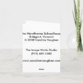 Carte École de Hawthorne, Bridgport, VT (Dos)