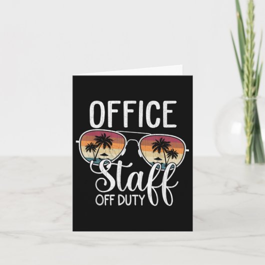 Carte École De Vacances D'Été Fin De L'Année Bureau Pers (Devant)