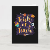 Carte Ecole d'Halloween Trick ou Teach (Devant)