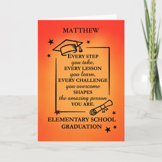 Carte École élémentaire Personnaliser l'inspiration des (Devant)