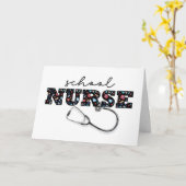 Carte École INFIRMIÈRE Appréciation à l'occasion de la J (Fleur jaune)