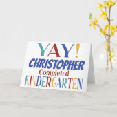 Carte École moderne colorée Maternelle (Fleur jaune)