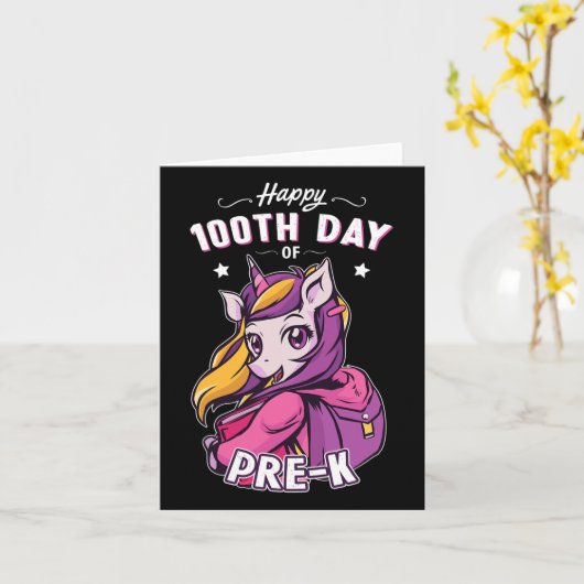 Carte École Pour Filles (Fleur jaune)