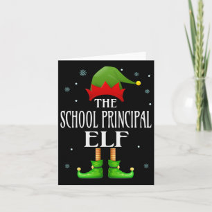 Carte École Principal Elf Xmas Fundy Famille Corresponda