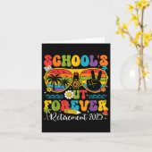 Carte Écoles Sorties Forever Retraite Professeur Retrait (Fleur jaune)