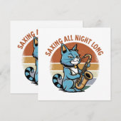 Carte Économiser toute la nuit - Pour les joueurs de sax (Devant / Derrière)