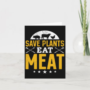 Carte Économisez Plante Manger Viande Rbecue Viande Fume