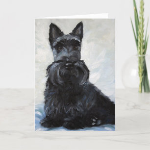 Carte Écossais Terrier - garçon bleu de Scottie
