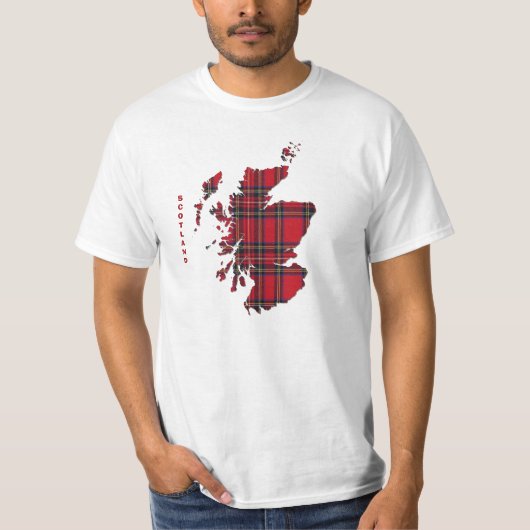 Carte écossaise de tartan de T-shirt de l'Ecosse (Devant)