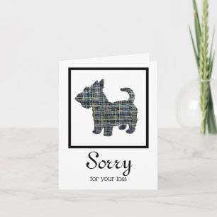 Carte écossaise Terrier / Scottie Dog Pet Sympathy