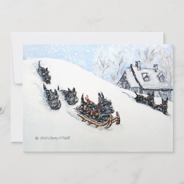 Carte Ecosse Sledding Terriers (Devant)