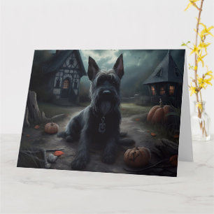 Carte Ecosse Terrier Citrouille Halloween effrayant