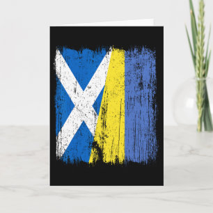 Carte Écosse Ukraine Demi-drapeau Héritage Écossais Ukra