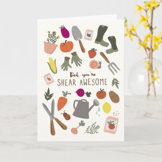 Carte Écouter papa génial (Fleur jaune)