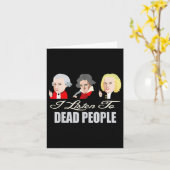 Carte Écoutez les gens morts musique clicale Mozart Bach (Fleur jaune)