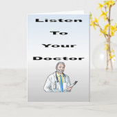 Carte Écoutez votre médecin (Fleur jaune)