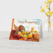 Carte Écran bon thanksgiving Cornucopia (Fleur jaune)