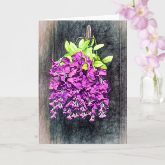 Carte Écran de porte fleurie (Orchidée)