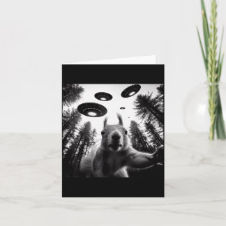 Carte Écran de squirrel avec un alien ufo drôle pour hom