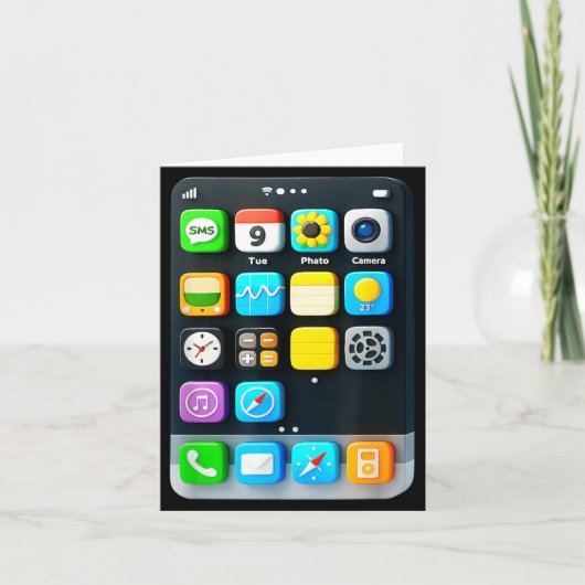 Carte Écran de téléphone portable Smartphone Application (Devant)