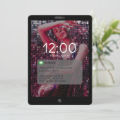 Carte Écran de verrouillage de téléphone portable Noir f (Debout devant)