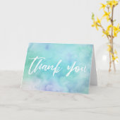 Carte Ecran Turquoise Merci décontracté (Fleur jaune)