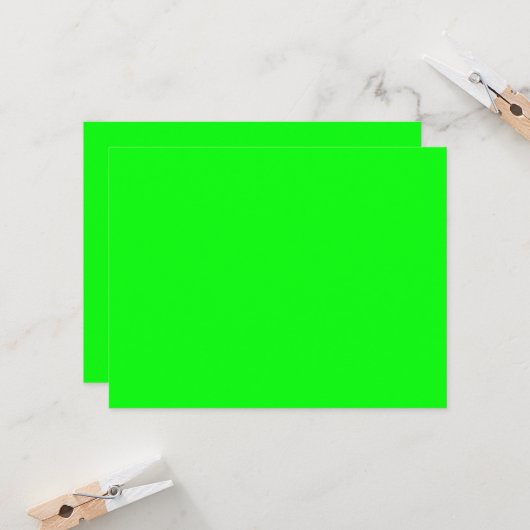 Carte Écran vert néon moderne brillant solide cool simpl (Devant/Arrière en situation)