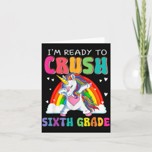 Carte Écraser la sixième année Dabbing Licorne Premier J