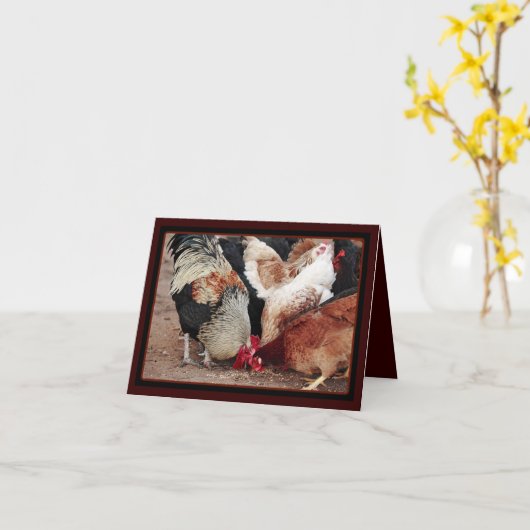 Carte Écratère de poulet (Fleur jaune)