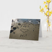 Carte Ecrire dans le sable (Fleur jaune)