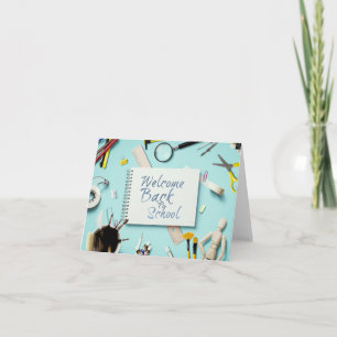 Carte Écrit À La Main "Bienvenue À L'École"