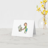 Carte Écriture (Fleur jaune)