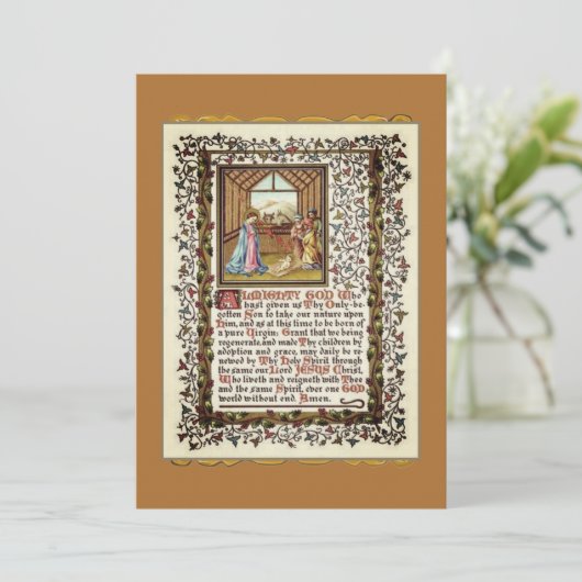 Carte Écriture Avec Nativité (Debout devant)