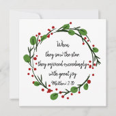 Carte Écriture chrétienne de Noël (Devant)