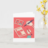 Carte Ecriture Colorful Art numérique expressif Illustra (Fleur jaune)