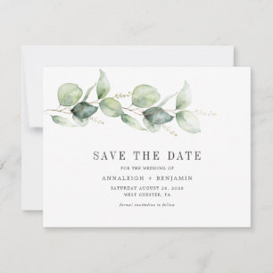 Carte Écriture de feuillage d'eucalyptus Photo Enregistr