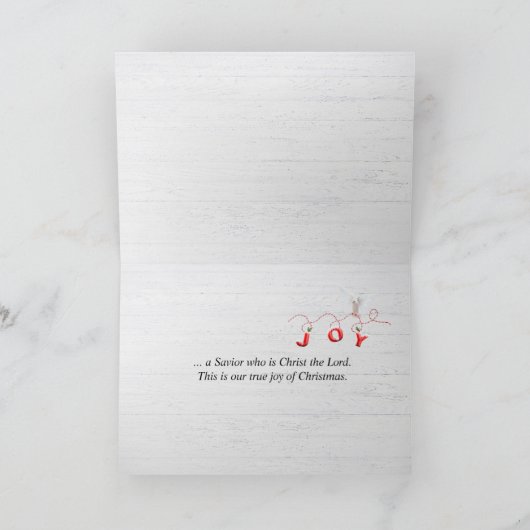 Carte Écriture de Noël avec empreintes de bébé (Intérieur)