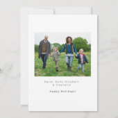 Carte Écriture de Noël Photo Christian Woodland (Dos)