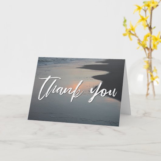 Carte Écriture décontractée Merci du soir Topsail Beach (Fleur jaune)