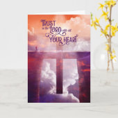 Carte Ecriture d'encouragement religieux des proverbes (Fleur jaune)